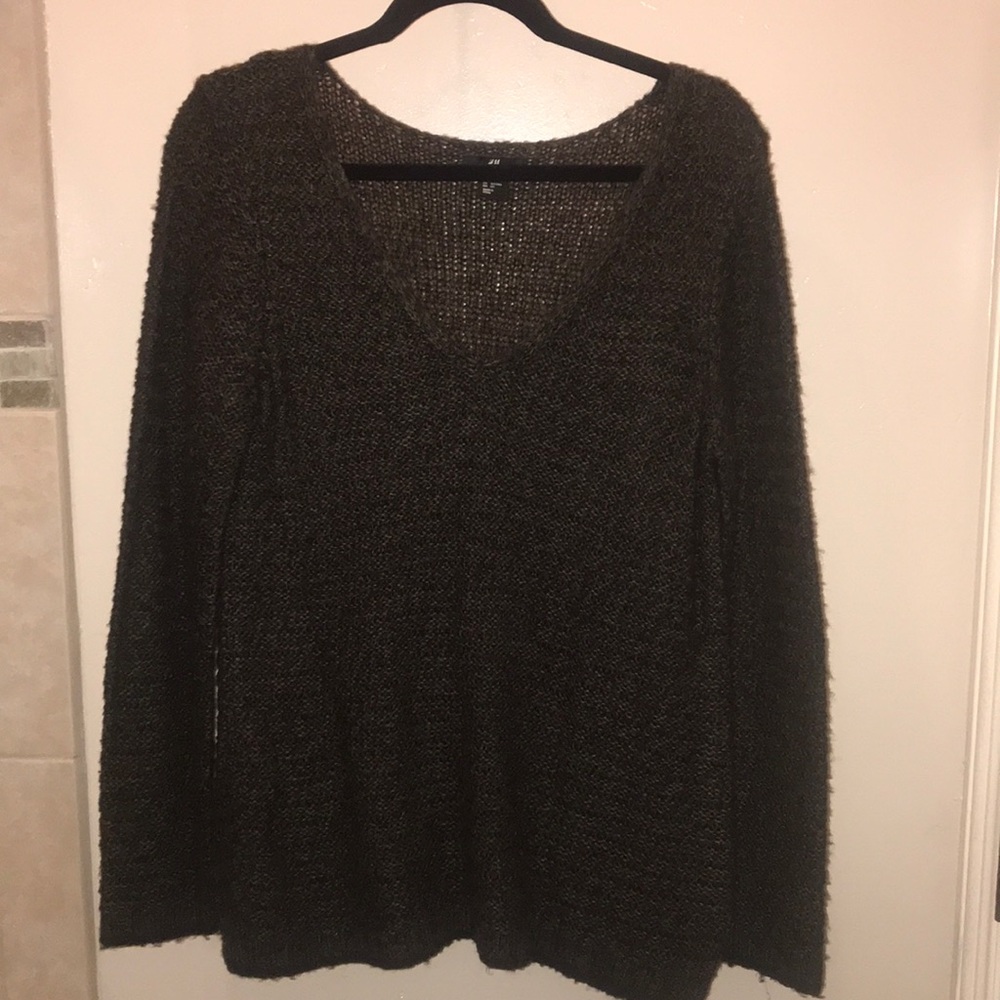 green sweater